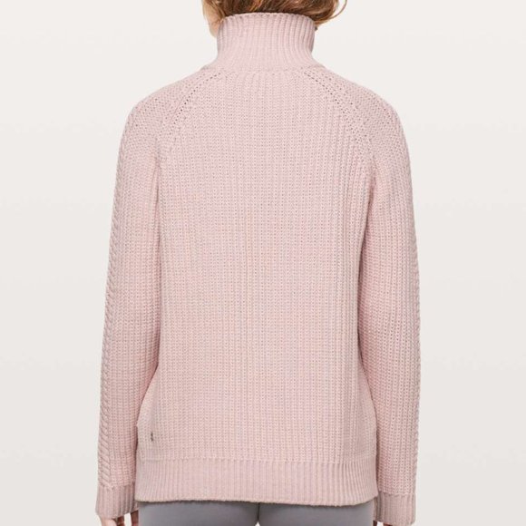 [Lululemon] Bring The Cozy Cable Knit Turtleneck Sweater in Misty Pink 8 - Picture 2 of 9